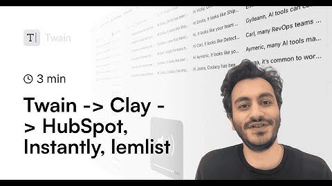 Send Twain messages from Clay to Instantly, lemlist, Smartlead, HubSpot, or HeyReach