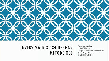 Invers Matrix 4X4 Dengan Metode OBE