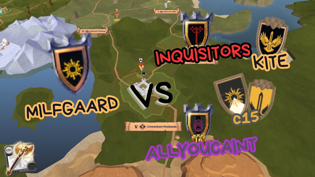 6 GUILDS FIGHT !!!! MILFGAARD//EU SERVER//(REALM POV)