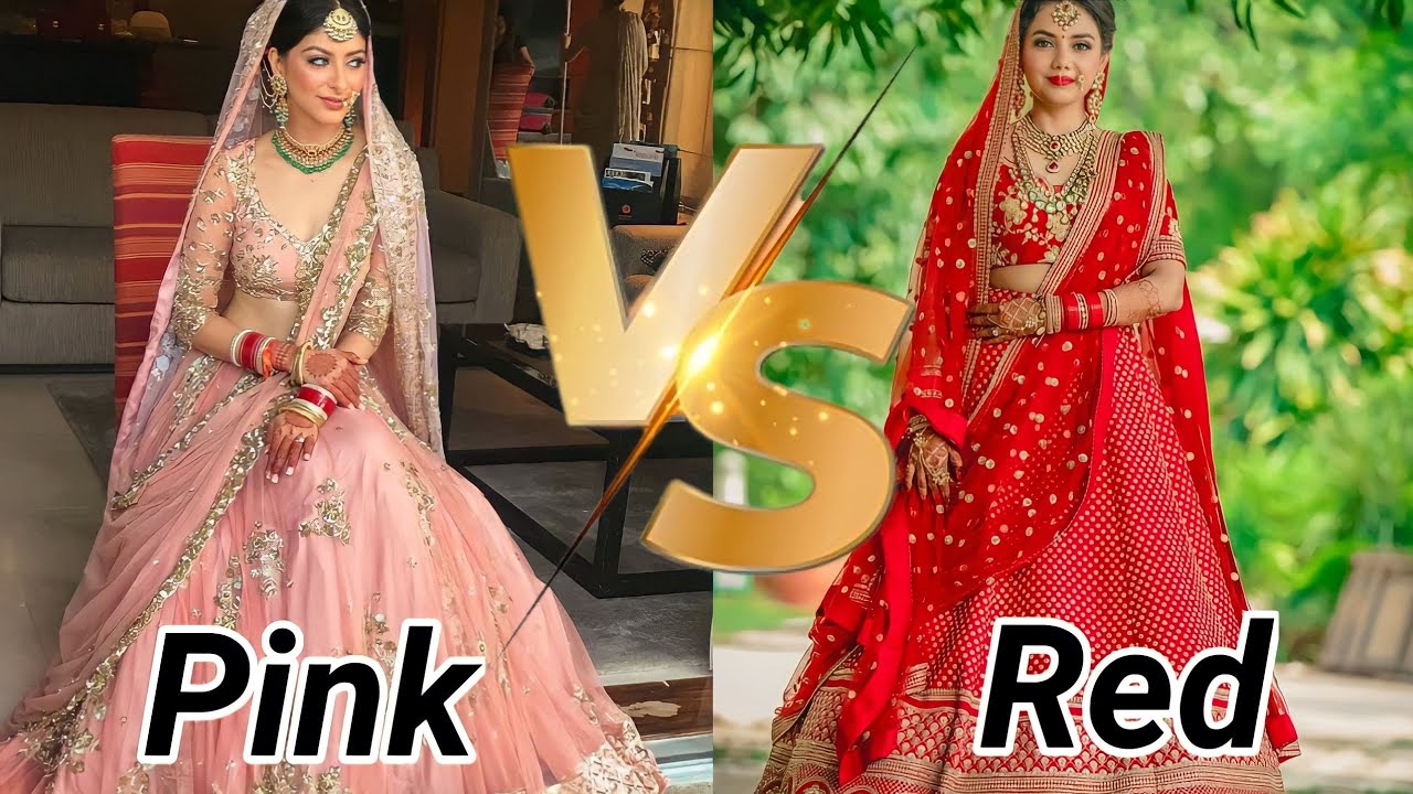 Pink vs Red Red vs Pink Pink dress vs Red dress Choose one 🤗🤪 trending Silpa2go 🤪🤪😍🤗💝