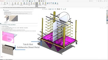 Solidworks Tutorial # 253 How to use the TAB & SLOT  in Solidworks Sheet Metal by SW Easy Design