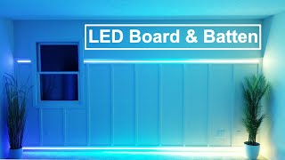 DIY LED Board and Batten Accent Wall | Wainscoting How to