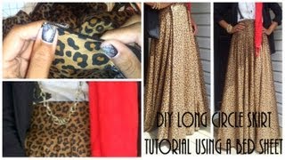 Nadira037 | DIY| Long Circle Skirt Tutorial Part 2 | Attaching Zipper & Waistband