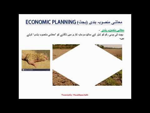 FINANCIAL PLANNING (معاشی منصوبہ بندی (بجٹ