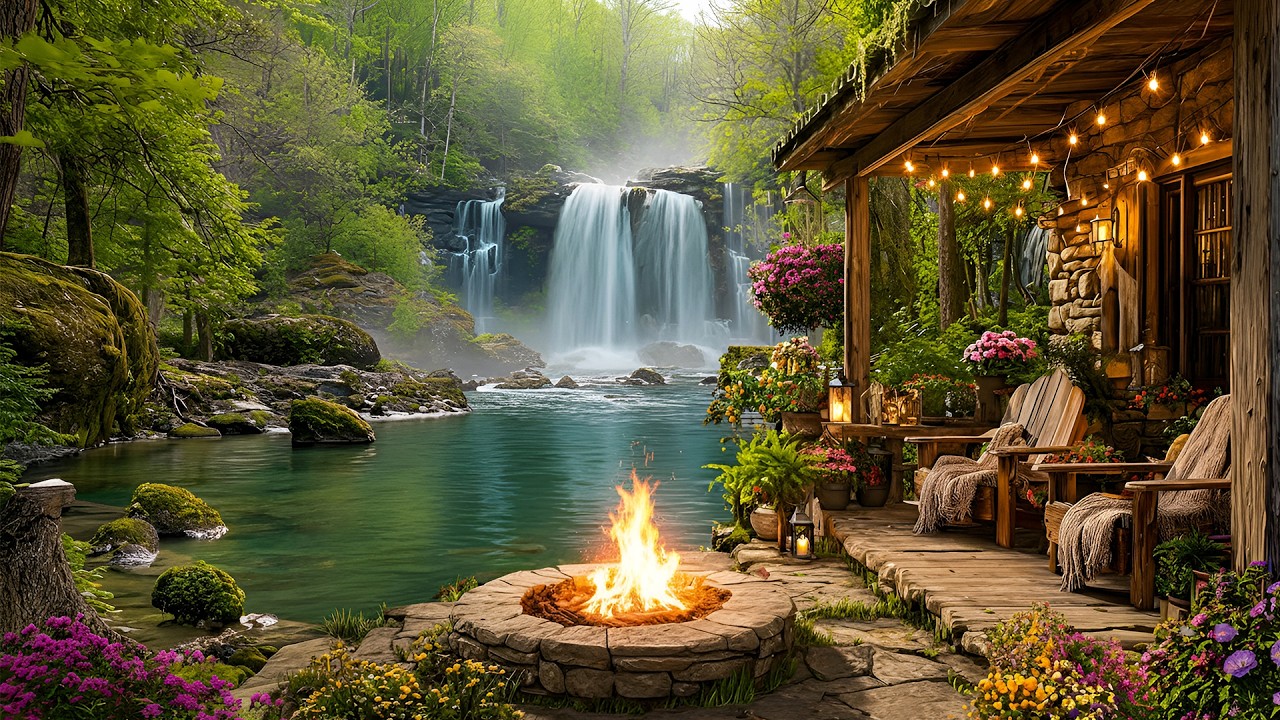 Tranquil Lakeside Retreat - Cozy Cabin, Fire Pit, and Soothing Nature Sounds for Relaxation