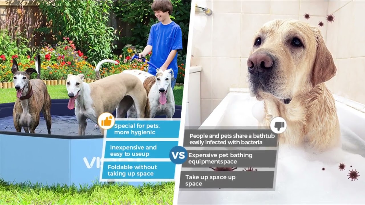 VISTOP Jumbo Foldable Dog Pool