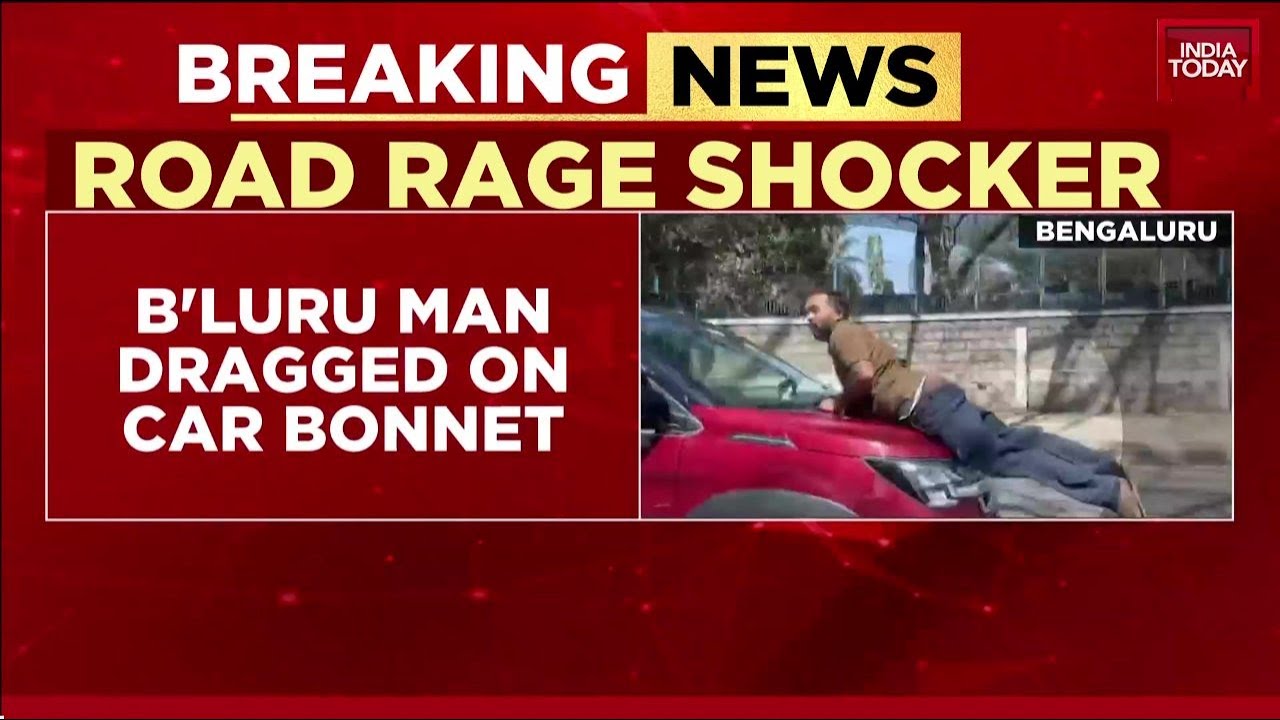 Bengaluru Road Rage: Man Dragged on Car Bonnet as Driver Accelerates in Broad Daylight | India Today