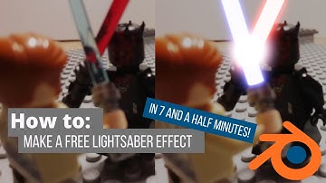 How to make a free lightsaber effect in 7 and a half minutes. (Blender tutorial)