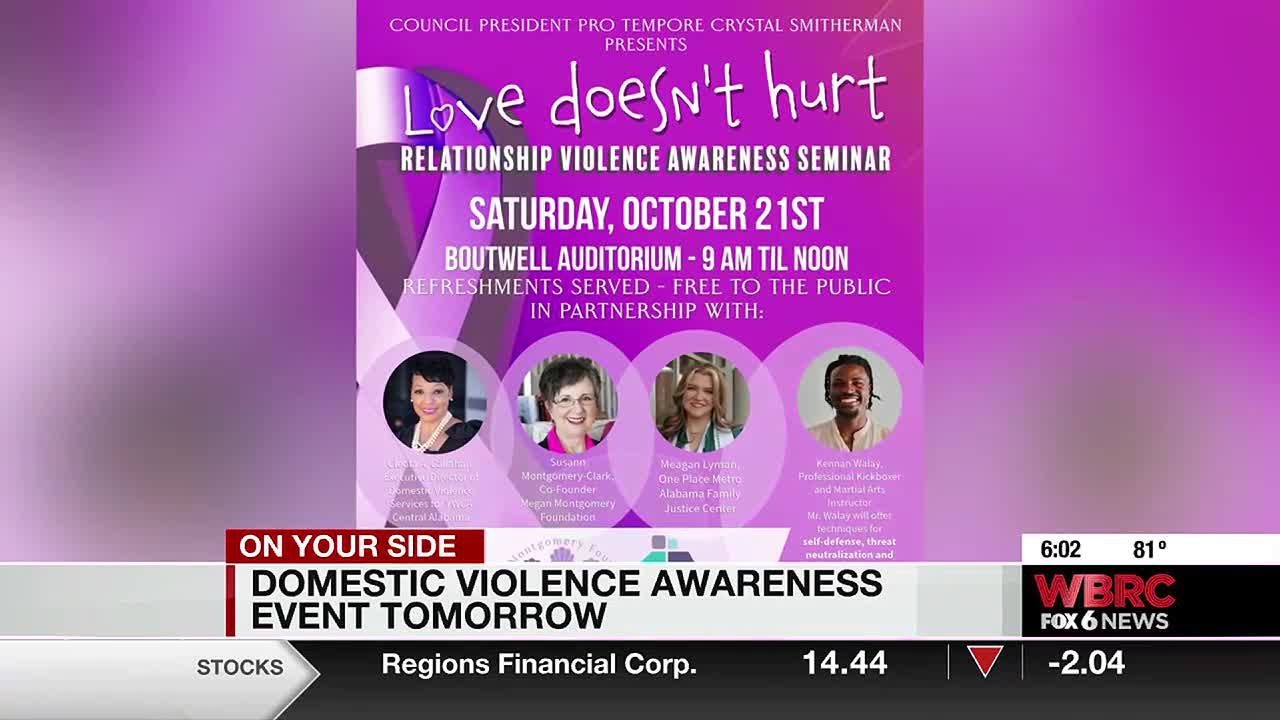 Domestic violence awareness event tomorrow - YouTube