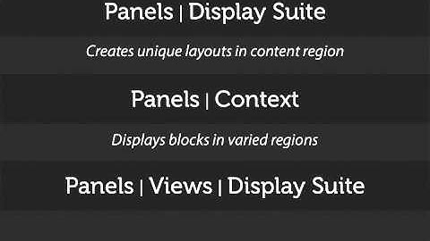 114. Where Panels, Views, Display Suite and Context overlap in functionality (a Drupal how-to)