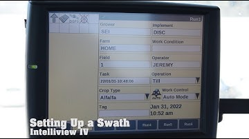 New Holland Intelliview IV Display - Setting up a Swath