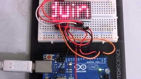 Hello World on LED dot matrix with Arduino UNO R3