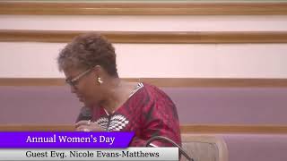 BBC/LIVE/Annual Women's Day 2024/Guest Evg Nicole Evans-Matthews 9/29/24