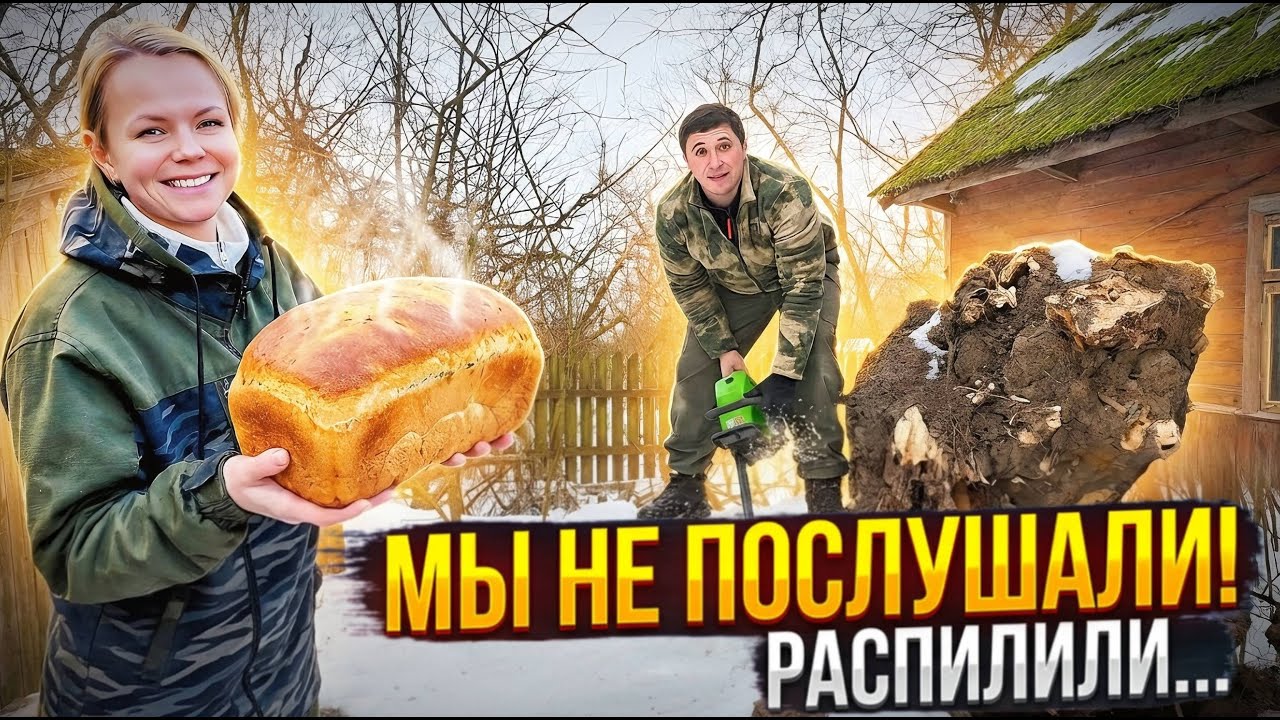 ЧТО СЛУЧИЛОСЬ НА ЛИПОВОМ ХУТОРЕ: ДОМАШНИЙ ХЛЕБ, РАСПИЛИЛИ ДЕРЕВО И РЕМОНТ ПОЛА.