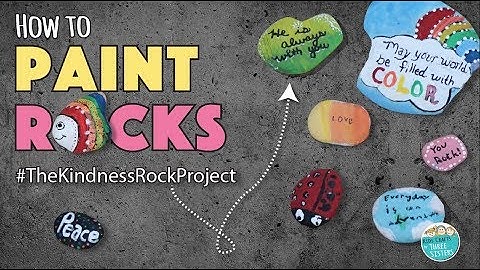 DIY How to Paint Rocks | The Kindness Rocks Project | Easy Kids Craft