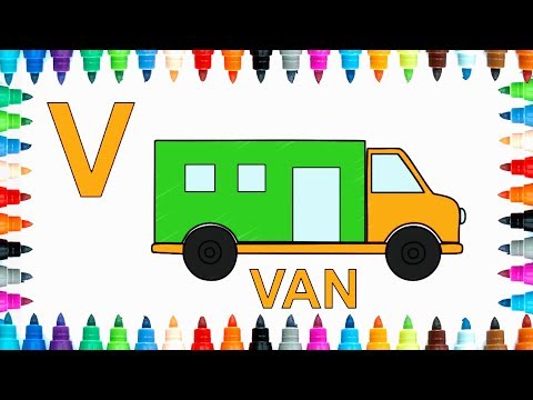 Fun and Effective Way of Teaching Alphabet to Kids | V For Van | Coloring & Drawing for Kids