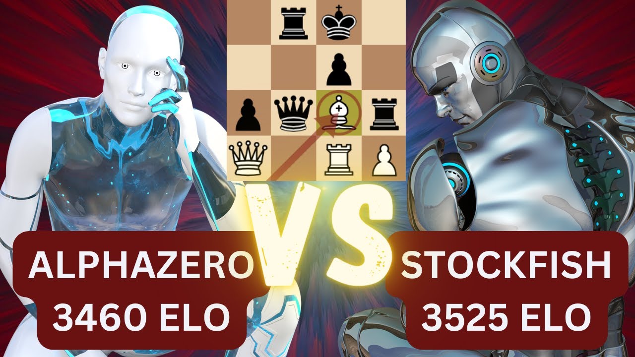 Stockfish (3525 ELO) vs AlphaZero (3460 ELO) 