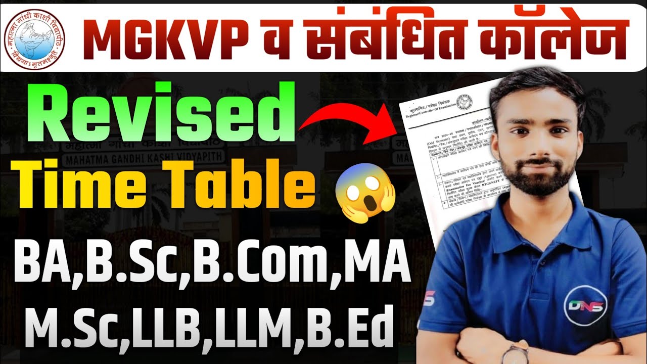 MGKVP & Affiliated Colleges Semester Exam Time Table 2024-25 || Mgkvp ...