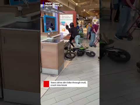 Police arrest teens following dirt bike mall stunt