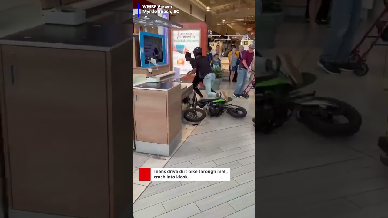 Police arrest teens following dirt bike mall stunt