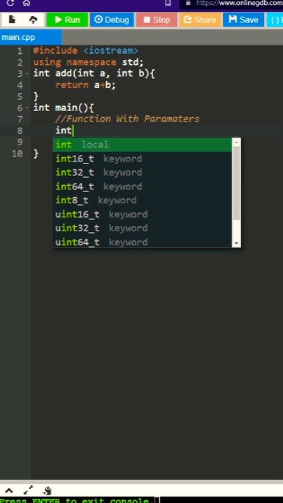 What Is Function in c++ || how to declare the function with paramaters ...