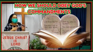 How We Should Obey God’s Commandments || Ptr Verna Pacyaya