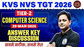 KVS NVS TGT Computer Science Answer Key 2026 TIER-2 | KVS NVS TGT Computer Science Paper Analysis