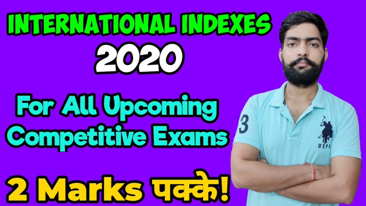 International Index 2020 || International Indexes UPSC || Index 2020 Current Affairs || Upsc Prelims