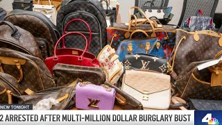 Two arrested in connection with multimillion dollar burglary