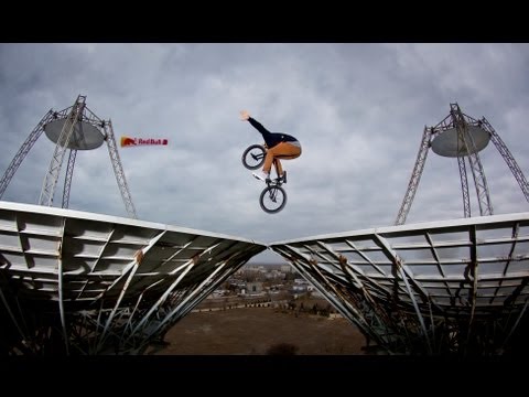 BMX riding on Satellite Dishes - Vasya Lukyanenko 2012