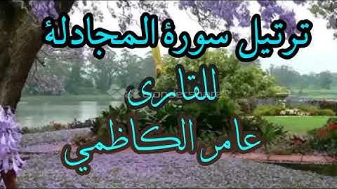 ترتيل سورة المجادلة للقارئ عامر الكاظمي