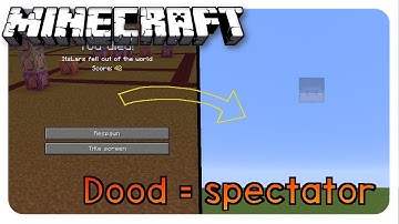 DOOD = SPECTATOR GAMEMODE?? - Minecraft command block tutorial