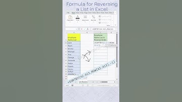 Formula for Reversing a List in Excel | SORTBY + ROW Function