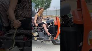 Electric Three wheeler loader machine for agriculture manure spreader machine #farmmachinery