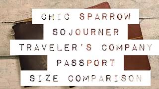 Chic Sparrow Sojourner Traveler’s Company Passport Comparison
