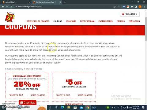 take5oilchange coupons codes – Save up to 25% OFF With Deals & Discount Offers