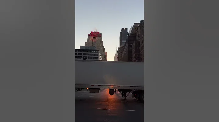 NYC Photography of Reverse Manhattanhenge at Sunrise