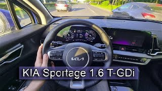 KIA Sportage 1.6 TGDi (2022)  consumption on 130 km/h (POV, city ride)