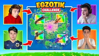 *4 KÖŞE* Nadir Egzotik Silah Challenge !! (Türkçe Fortnite)