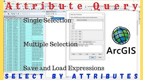 Attribute Query in ArcGIS | Select by Attributes | Query Attributes Table