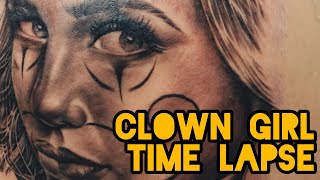 Clown Girl Tattoo Time Lapse - P Hughes Tattoo
