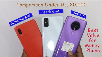 Comparison Under Rs. 20,000 | Tecno Spark 6 VS Tecno Spark Go and Samsung A02