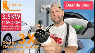Chargez Votre Voiture Électrique En Un Clin Dœil Avec Ce Chargeur Portable Feyree À Moins De 100