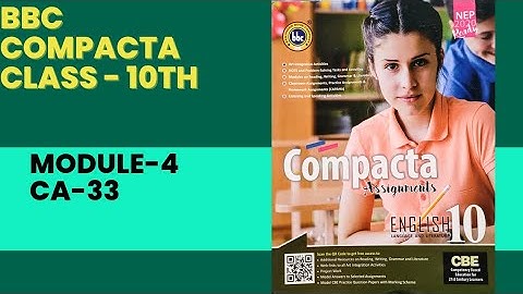 BBC Class10 Module -4|CA-33 Modals|Solved and Explained