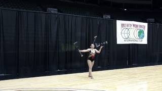 IC 2015 Final Sr Elite 3Baton Set 377 Misaki NAKAYAMA