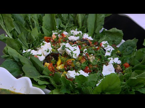 طريقة عمل سلطة باذنجان بالجبنة ​