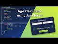 Age Calculator using JavaScript | HTML CSS JS Project for Beginners #javascript #bca #bcastudents