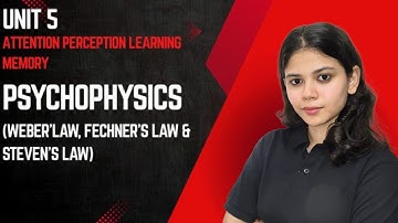 Introduction to Psychophysics | Unit 5 Attention perception learning memory | UGC NET DECEMBER 2025