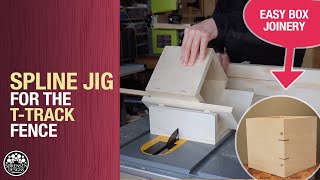 A Spline Jig for the T-Track Crosscut Fence // Woodworking