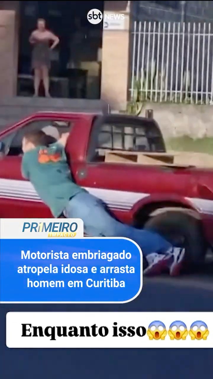 Motorista embriagado atropela idosa e arrasta homem em Curitiba